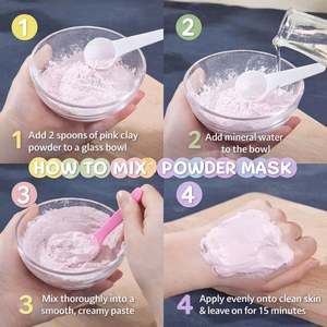 Masque facial en poudre d'<span class=keywords><strong>argile</strong></span> <span class=keywords><strong>verte</strong></span> au thé vert biologique, marque pour tous types de <span class=keywords><strong>peau</strong></span>, format familial jumbo, fourniture d'usine de cosmétiques - Product Image 5