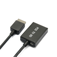 Adaptateur de manette USB PS2 vers HD avec construction en métal et plastique, compatible avec les contrôleurs de type PC et PS2