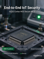 GigaDevice GD32E503VET6 32-bit Cortex-M33 MCU TrustZone DSP FPU 180MHz 512KB Flash 128KB SRAM LQFP100 Kemasan Tray Industri