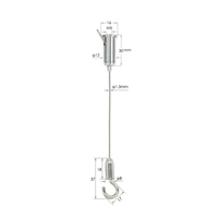 Kits de suspension pour plafond avec câble de suspension et crochet à ressort