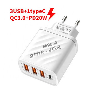 Bestseller 30W USB C Wand ladegerät mit <span class=keywords><strong>3</strong></span> USB PD 20W Schnell ladung für US/EU/UK Reise ladegerät mit OTP-Schutz - Product Image 5