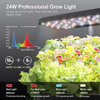 Système de culture hydroponique automatique 3L avec lumière LED à spectre complet pour culture intérieure, kit de jardinage intelligent moderne pour plantes et herbes