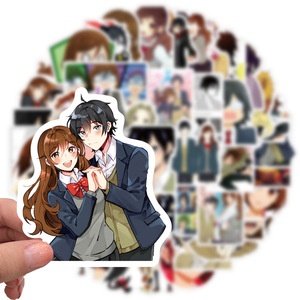 50 pièces/sac Autocollants en vinyle imperméables pour les fans d'anime <span class=keywords><strong>Horimiya</strong></span> pour ordinateur portable, ordinateur, skateboard, décoration - Product Image 2
