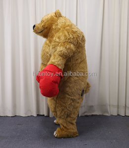 Funtoys vendita calda gigante gonfiabile marrone orso nero pugilato mascotte Costume pelliccia di peluche per adulti di Halloween - Product Image 3