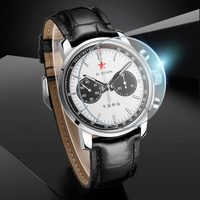 Montre-bracelet mécanique chronographe Red Star Panda pour homme, mouvement Seagull St1901, col de cygne, 40 mm, lumineuse, saphir, montre pilote