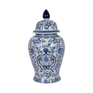 Vaso in Ceramica Stile Ginger Jar con Design Floreale per Arredamento Soggiorno e Decorazione Tavolo - Product Image 1