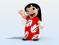 Modèle de Fille Géante Gonflable Personnalisée Lilo, Personnage de Dessin Animé Gonflable pour Promotion de Festival