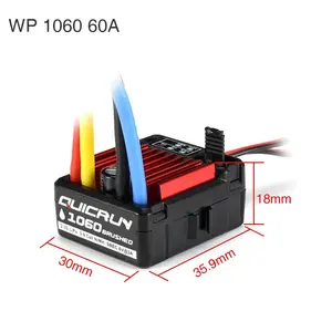 HOBBYWING <span class=keywords><strong>QuicRun</strong></span> 1060 60A ESC à balais en plastique 1/10 pour voiture RC, camion, crawler, moteur 540 550 HB Axial Wltoys - Product Image 2