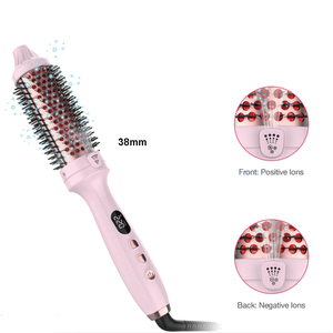 1.5 Inch Custom Thermal <b>Brush</b> Millions Plasma Heated Curler <b>Brush</b> Adjust Temperature Fast Heater Styling Comb <b>Hair</b> <b>Brush</b> - Product Image 5