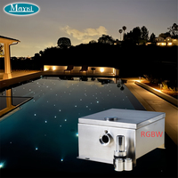 Source de lumière à fibre optique professionnelle 50W 100W 150W RGBW, illuminateur LED DMX pour l'éclairage de piscine