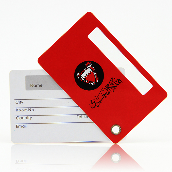 Custom Logo Plastic Color PVC Luggage Tag Metal Loop Plastic Travel Name Card