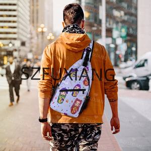 Pas cher prix sans couture décontracté mode dessin animé K-pop démon chasseurs épaule mâ<span class=keywords><strong>le</strong></span> main coréen personnalisé cyclisme violet poitrine - Product Image 6