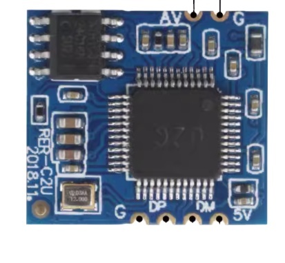 Analog AV video to digital USB camera module CVBS to USB chip UVC drive free