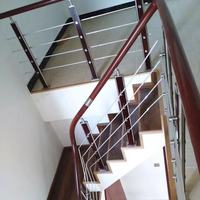 Main courante en bois et aluminium pour extérieur, balustrade moderne en acier inoxydable, rampes d'escalier résistantes à la rouille
