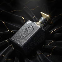 Emballage personnalisé d'usine directe, flacon de parfum carré noir unique de 100 ml avec boîte, étiquette métallique personnalisée OEM ODM