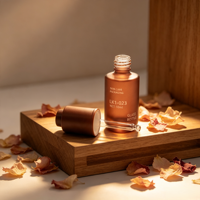 Flacon de sérum en verre givré mat, verre épais de luxe avec compte-gouttes pour les soins de la peau haut de gamme