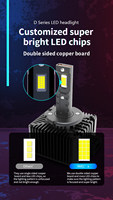 Ventilador Silencioso con Enfriamiento, Chips LED Súper Brillantes de 6000k y 35w, Iluminación LED Personalizada, Faros Delanteros LED Serie D