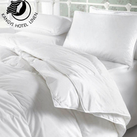 Couette d'hôtel King Size en duvet d'oie, blanche, toutes saisons, avec housse en coton respirant