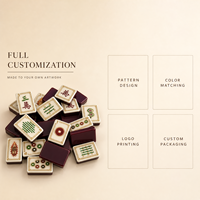 Tuiles de Mahjong en Acrylique de Haute Qualité, Couleurs Personnalisées, Design Chinois Classique, pour Salles de Jeux et Divertissement d'Hôtels