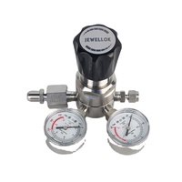 Régulateur manuel à une seule étape UHP avec soupape à diaphragme pour cylindre de gaz 3000 psi 1/4" NPT (F) Régulateur de pression haute température