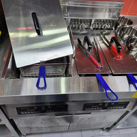 Équipement de cuisine professionnel, friteuse à 3 réservoirs, friteuse commerciale à gaz, autonome, pour restaurant et cuisine d'hôtel