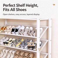 Porte-chaussures vertical gain de place de 70 cm de large et 180 cm de haut avec porte-manteau pour entrée et couloir