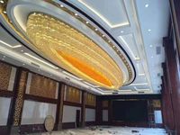 Lüks Modern Yuvarlak Çelik Özel Çok Katmanlı Büyük Kristal Avize Tavan Lambası Oturma Odası Alışveriş Merkezi Otel Lobisi Ziyafet Salonu için