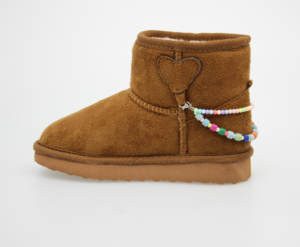 YLR602子供用冬雪ブーツ子供用,ブラウンソフトユニセックス屋内暖かい毛皮 - Product Image 2