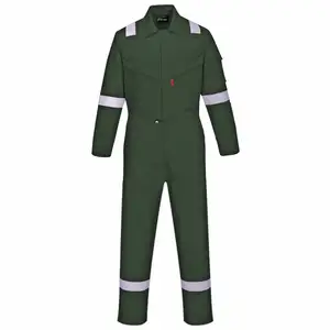 बहु जेब उच्च दृश्यता के लिए antistatic coverall ग्रीन परावर्तक workwear कपड़े गेराज इंजीनियरिंग