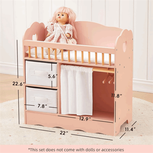 <span class=keywords><strong>Cambiador</strong></span> de bebé de madera rosa para niños a precio <span class=keywords><strong>barato</strong></span> con perchas para abrigos tamaño personalizado y embalaje personalizado - Product Image 3