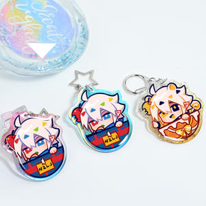 Llaveros acrílicos holográficos impresos UV HD de doble cara transparentes de alta calidad, regalos de promoción de plástico de Anime de dibujos animados personalizados - Product Image 3