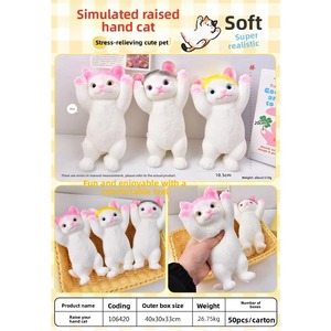 Jouet anti-stress en TPR simulé pour chat, doux et confortable, nouveauté pour enfants, jouet souple réduisant l'anxiété, vente en gros d'usine - Product Image 5