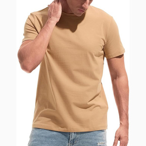 เสื้อยืดผู้ชายทรงใหม่คุณภาพสูง ผ้าถักโพลีเอสเตอร์/คอตตอน ป้องกันรอยยับ เป็นมิตรกับสิ่งแวดล้อม ราคาขายส่ง - Product Image 2