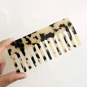 Large Wide Tooth Tortoise Shell Multiple Colors Comb Hair Detangling Comb Cellulose Large Hair Comb