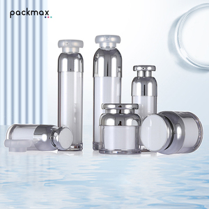 <b>Mirror</b> Plated <b>Acrylic</b> Cylinder Shape Airless Bottle 15-100g Mushroom Pump Cap with PMMA+PP Base for Toner Lotion & Cream - Product Image 4