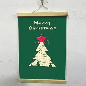 Durable Wooden <strong>Scroll</strong> Poster Vinyl Polyester <strong>Custom</strong> Graphic Magnetic <strong>Scroll</strong> Decorative Hanging Banner Waterproof UV Resistant - Product Image 3