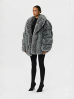 Veste en fausse fourrure de luxe pour femmes, grande taille, épaisse et chaude, pour l'automne et l'hiver