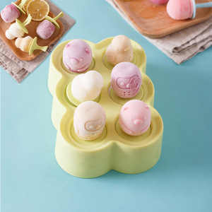 New Arrival Biểu Tượng Tùy Chỉnh DIY Ice Cream Silicone Khuôn Mẫu Tái Sử Dụng Dễ Dàng Phát Hành Kem Với Nắp Stick - Product Image 3