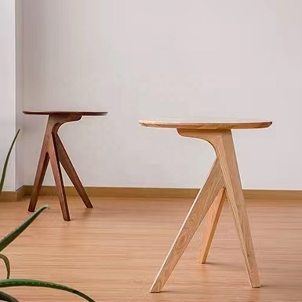 New Cheap  Round Wood Tea Desk Set Living Room Furniture Wooden Luxury Coffee Table Modern