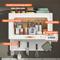 Organisateur d'Épices Mural WANUO pour Cuisine, Rangement Mural pour Épices avec Panneau Perforé
