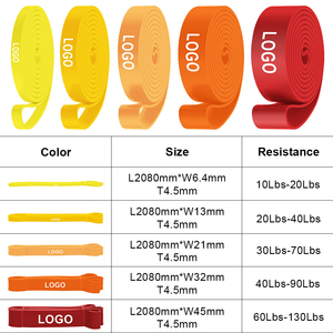 Ensemble de bandes de résistance avec logo personnalisé, 5 niveaux, avec sac de transport pour l'exercice, adultes, équipement portable de yoga, pilates, gym, entraînement - Product Image 2