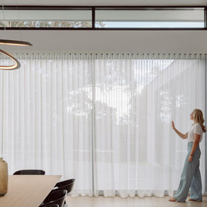 Rideaux en tulle de haute qualité avec motif plissé moderne, rideaux de fenêtre de luxe à œillets pour bureaux et villas - Product Image 3