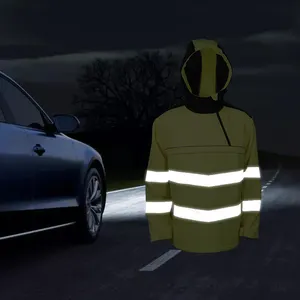 LX Hombres Chaquetas DE TRABAJO DE SEGURIDAD impermeables Alta seguridad visible Tráfico Fluorescente Trabajo Seguridad Chaquetas de invierno