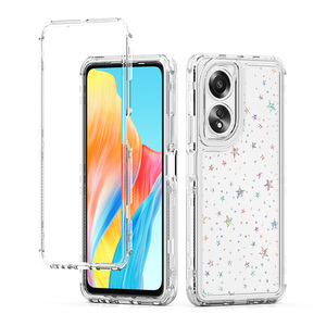 Tùy Chỉnh 360 Đầy Đủ Cơ Thể Bảo Vệ Laser Khắc Mô Hình Giấy Bling Long Lanh Cover Quay Lại Trường Hợp Điện Thoại Cho Oppo A58 4G - Product Image 4