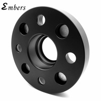 Embers Nouvel adaptateur d'entretoise de roue PCD 4x100 CB 56.1mm Noir en alliage d'aluminium forgé 4 trous pour Mini/CRX/Accord Rétrofit/Amélioration