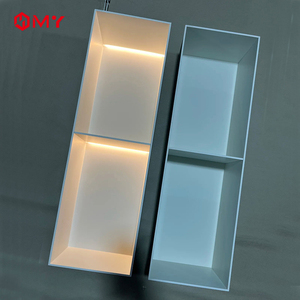 Estante de Pared Doble Empotrado de Acero Inoxidable Negro Mate Moderno con <span class=keywords><strong>Nicho</strong></span> para <span class=keywords><strong>Ducha</strong></span> y Baño con LED - Product Image 5