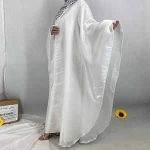 Nueva Capa Abaya de Organza Ligera y Fresca para la Temporada de Verano en Negro, Blanco, Verde Menta y Azul Cielo 1468 # - Product Image 6