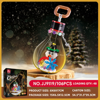 Ensemble de décoration de Noël : Briques de construction, jouets miniatures, décorations DIY, diorama personnalisé, collection de modèles de vacances
