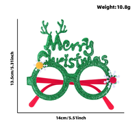Lunettes de Noël fantaisie en forme de bois de cerf, légères et réutilisables, pour dîner en famille, activité scolaire, célébration au bureau et cadeau de vacances
