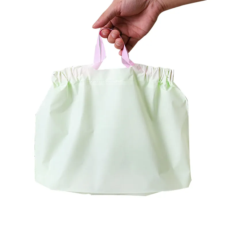 Tas makanan bungkus plastik untuk hadiah, tas pembungkus mulut belanja, tas toko pakaian sederhana dan indah